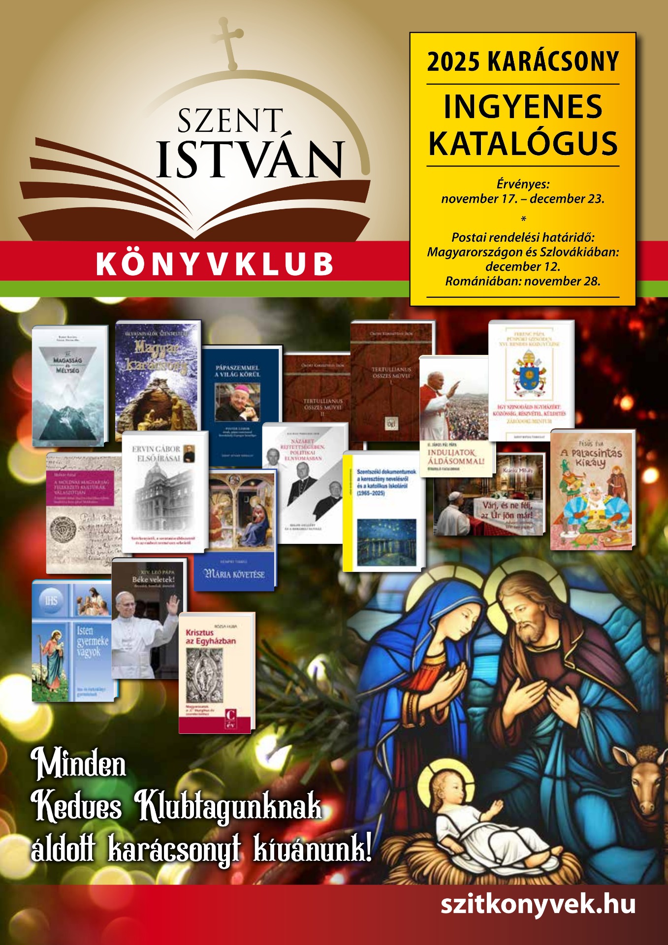 Megjelent a Szent István Könyvklub karácsonyi katalógusa.