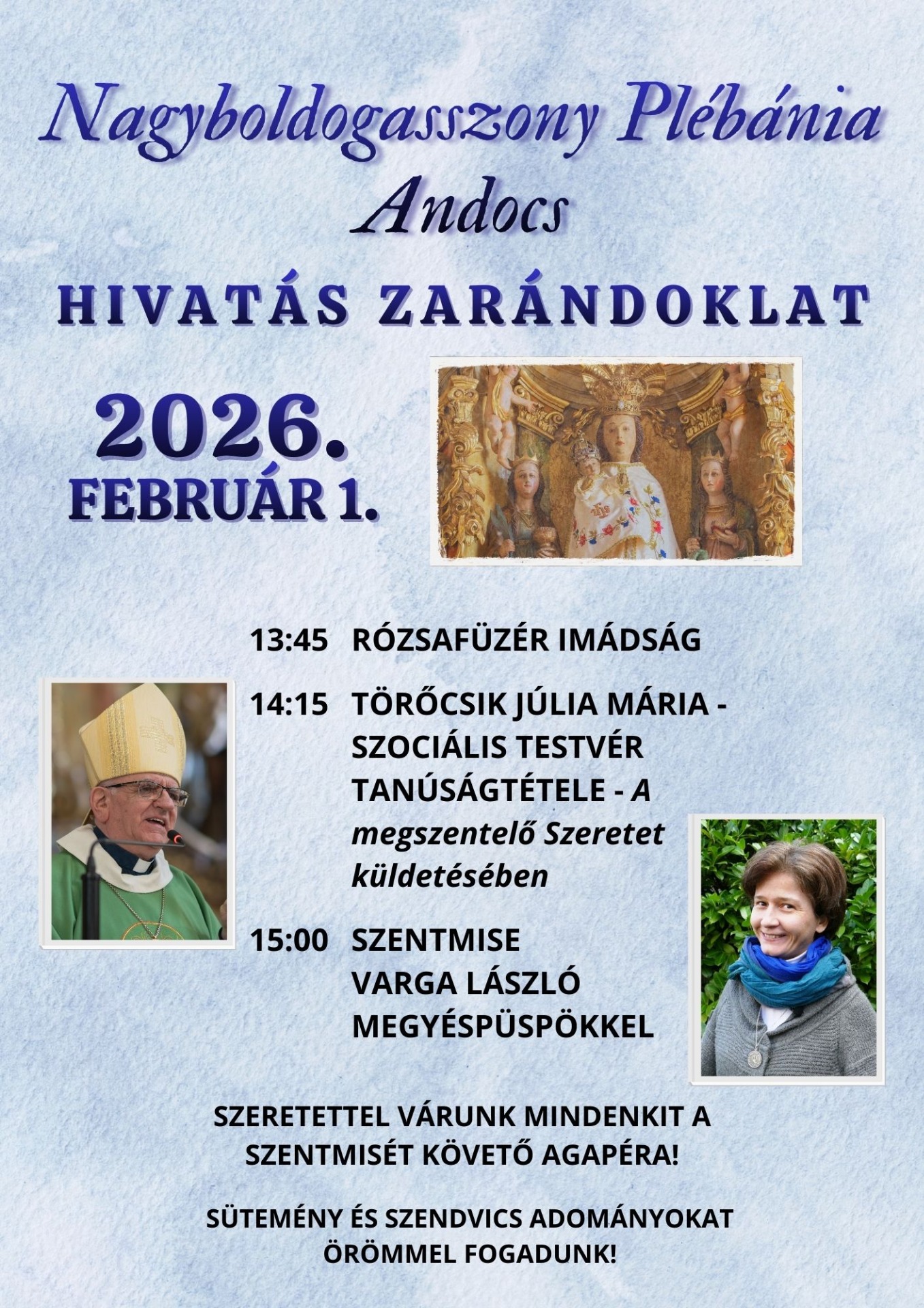 Andocs - Hivatás zarándoklat 2026. Február 1.