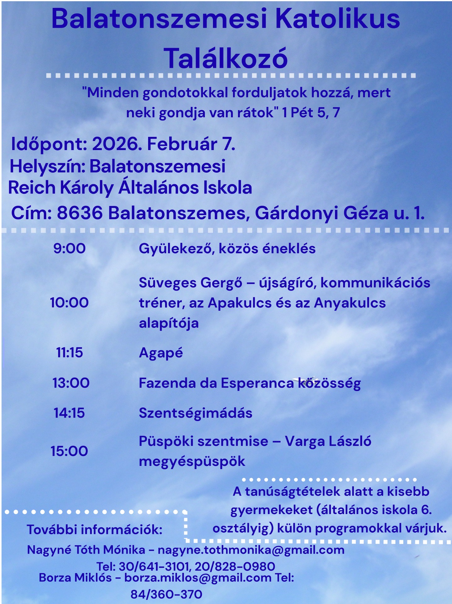 Balatonszemesi Katolikus Találkozó 2026. Február 7.